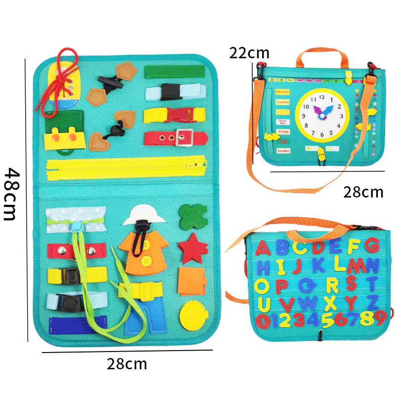Mind Kiddo® Busy Board Dressing And Buttoning Learning Toy