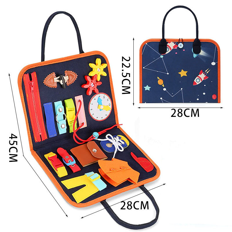 Mind Kiddo® Busy Board Dressing And Buttoning Learning Toy
