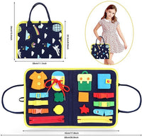 Thumbnail for Mind Kiddo® Busy Board Dressing And Buttoning Learning Toy