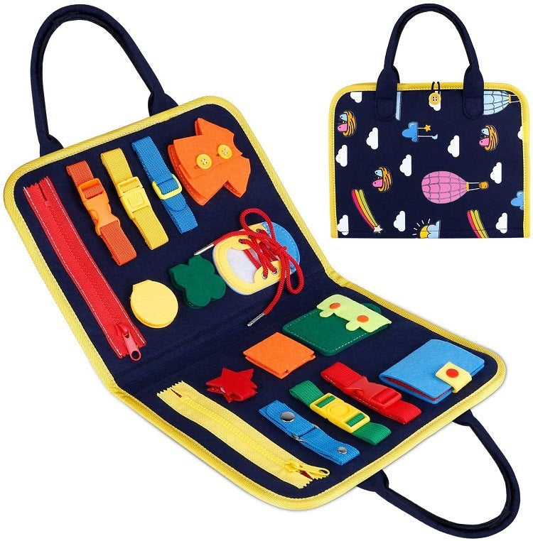 Mind Kiddo® Busy Board Dressing And Buttoning Learning Toy