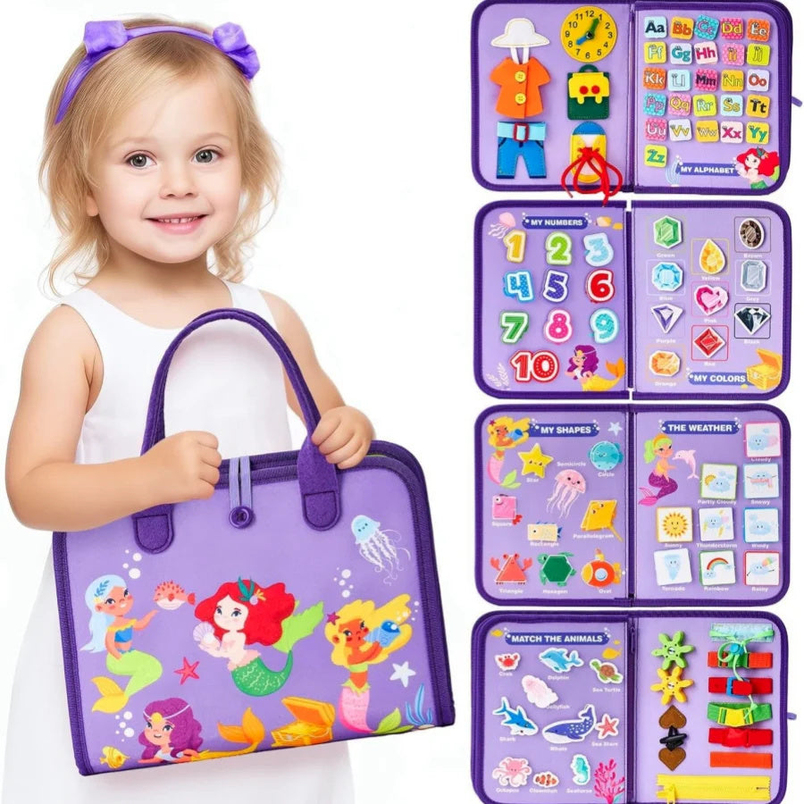 Mind Kiddo® Busy Board Dressing And Buttoning Learning Toy