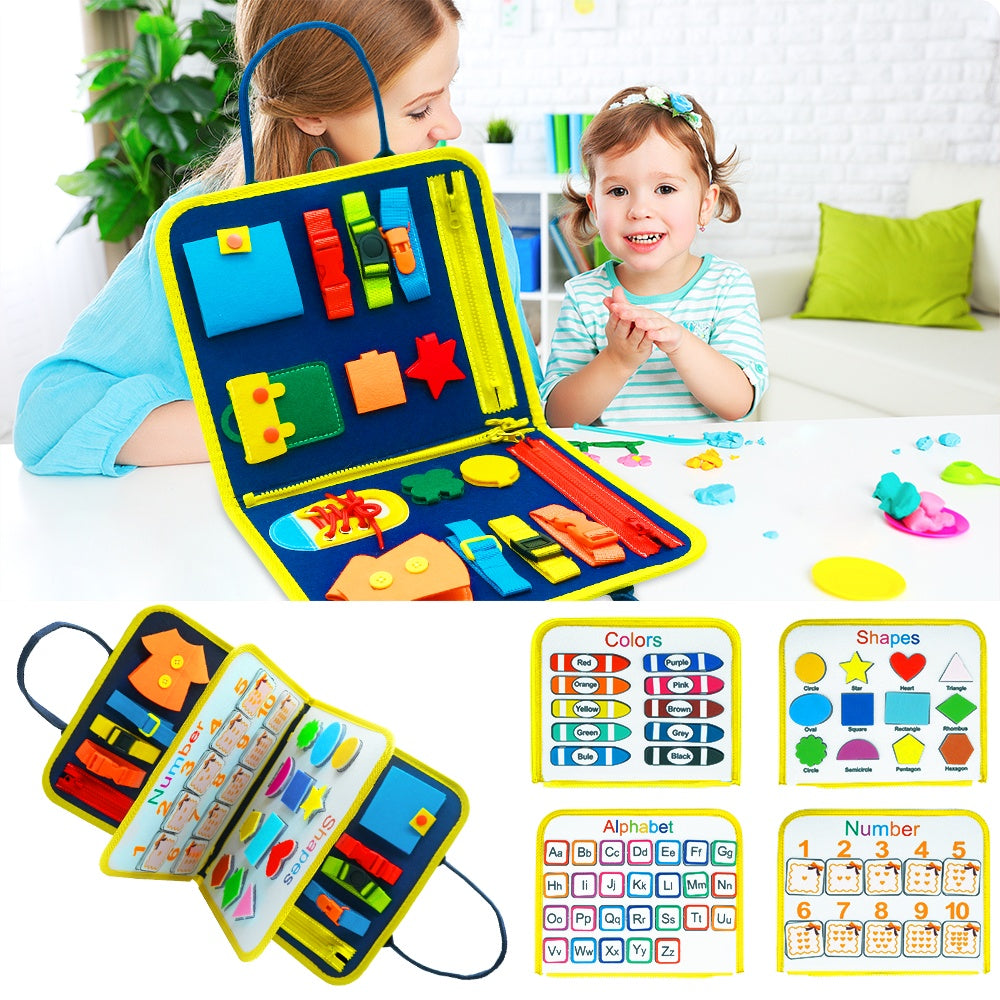 Mind Kiddo® Busy Board Dressing And Buttoning Learning Toy