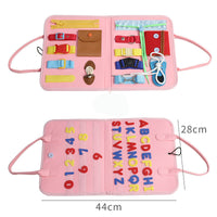 Thumbnail for Mind Kiddo® Busy Board Dressing And Buttoning Learning Toy