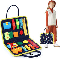 Thumbnail for Mind Kiddo® Busy Board Dressing And Buttoning Learning Toy