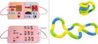 Thumbnail for Mind Kiddo® Busy Board Dressing And Buttoning Learning Toy
